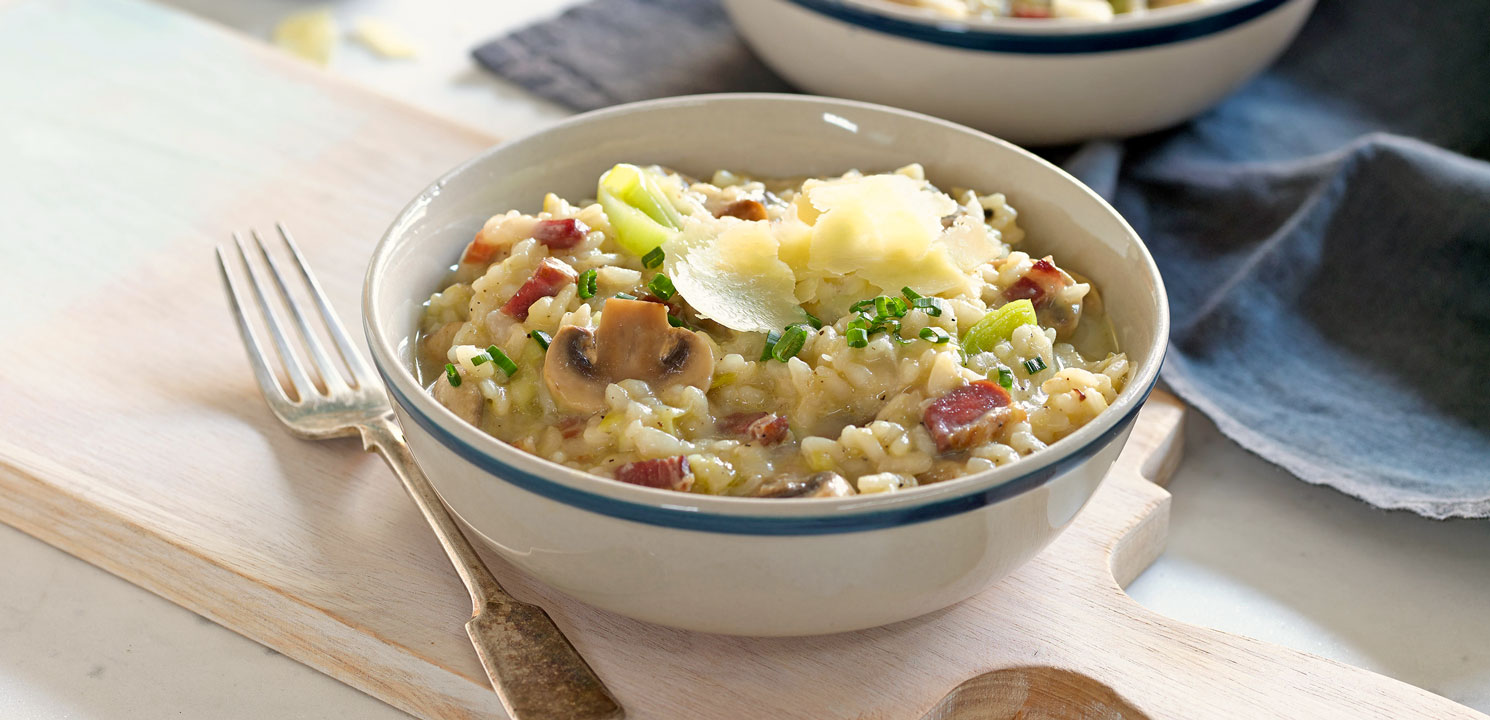 Pancetta, Leek and Mushroom Risotto